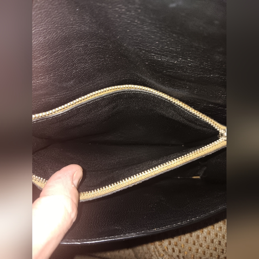 Prada Saffiano Gold Leather Locking Crossbody Bag - Picture 7 of 7